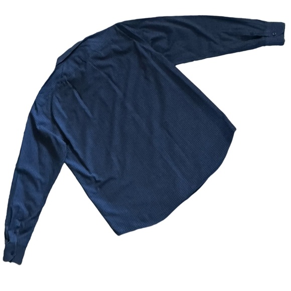 Men’s Navy Checkered Dress Shirt Sz Lg - Picture 10 of 14